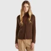 Knit jacket in wool and cashmere blend