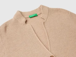 Knit jacket in wool and cashmere blend