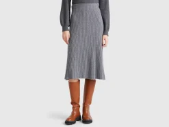 Knit midi skirt
