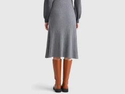 Knit midi skirt