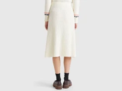 Knit midi skirt