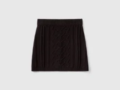Knit mini skirt