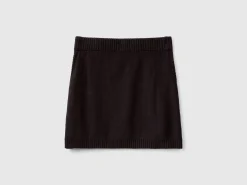 Knit mini skirt
