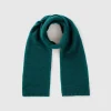 Knit scarf in stretch wool blend