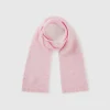 Knit scarf in stretch wool blend