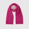 Knit scarf in stretch wool blend