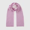 Knit scarf in stretch wool blend