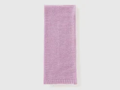 Knit scarf in stretch wool blend