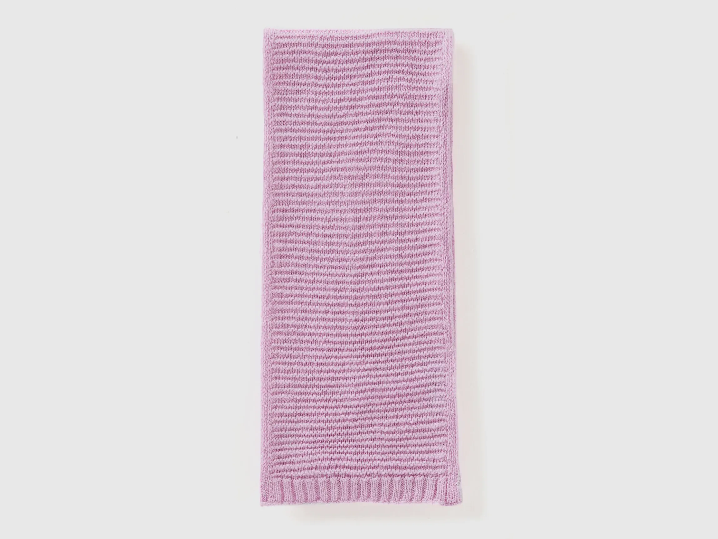 Knit scarf in stretch wool blend