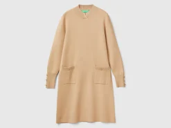 Knit turtle neck dress