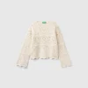 Lace look sweater