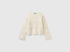 Lace look sweater