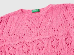 Lace look sweater