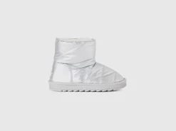 Laminated effect ankle boots
