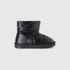 Laminated effect ankle boots