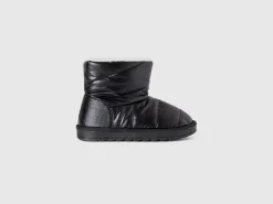 Laminated effect ankle boots