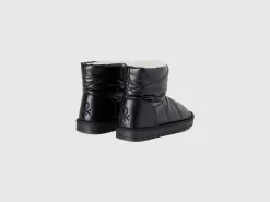 Laminated effect ankle boots