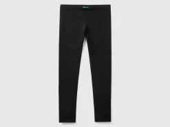 Leggings in stretch cotton with logo