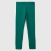 Leggings in stretch cotton with logo