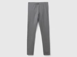 Leggings in stretch cotton with logo