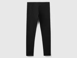 Leggings in stretch cotton with logo
