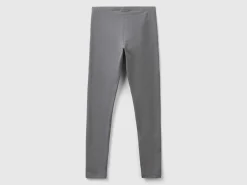 Leggings in stretch cotton with logo