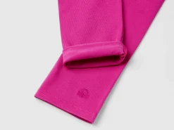 Leggings in stretch cotton with logo