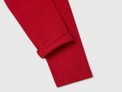 Leggings in stretch cotton with logo
