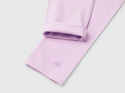 Leggings in stretch cotton with logo