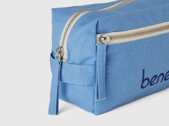 Light blue beauty case in pure cotton