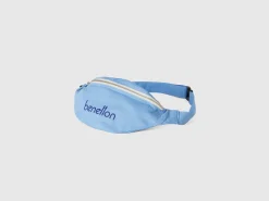 Light blue pouch in pure cotton