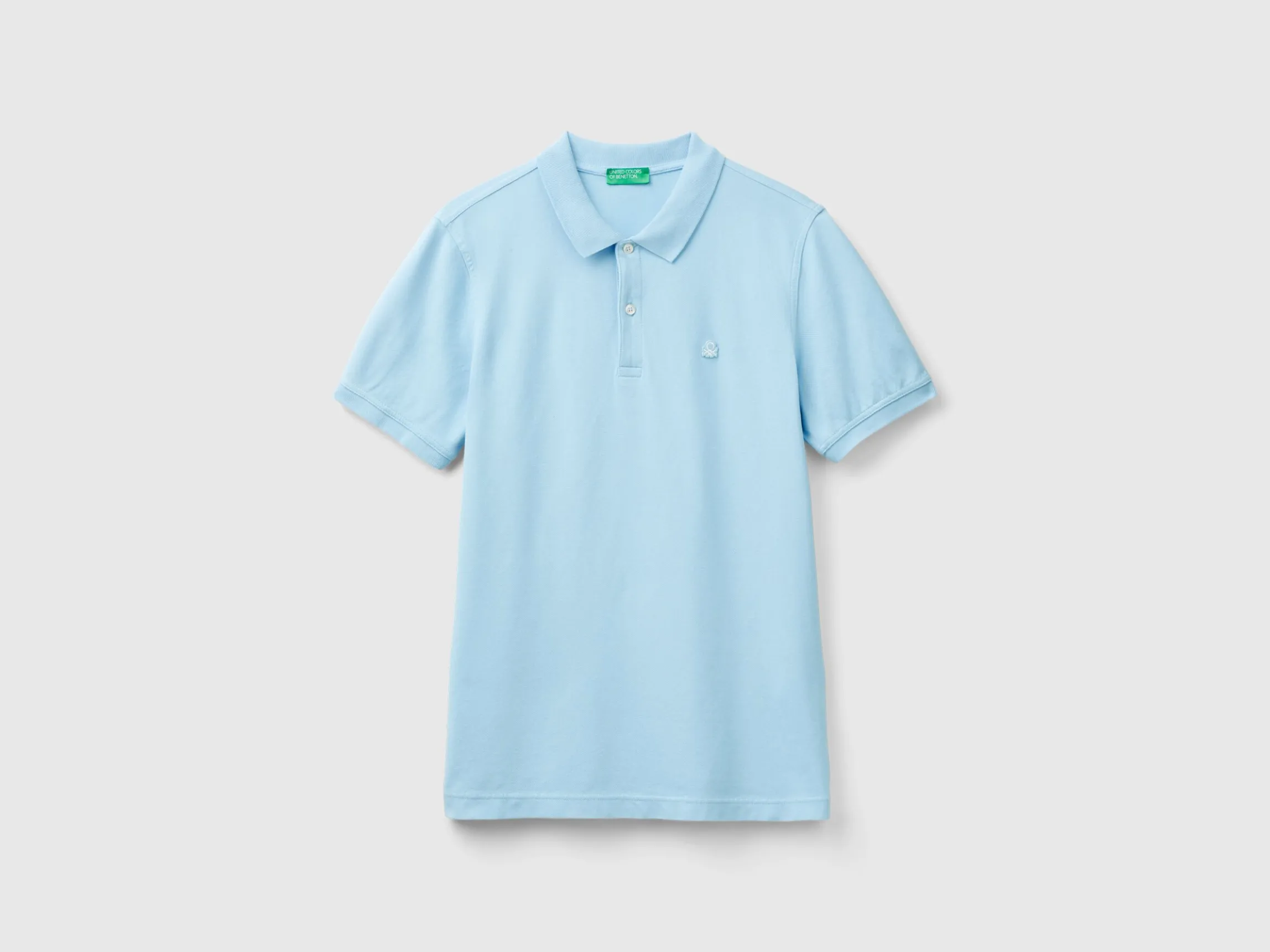 Light blue slim fit polo