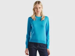 Light blue sweater in pure cashmere