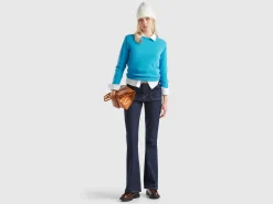 Light blue sweater in pure cashmere