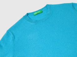 Light blue sweater in pure cashmere