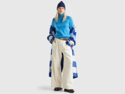 Light blue turtleneck in pure cashmere
