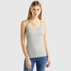 Light gray pure cotton tank top