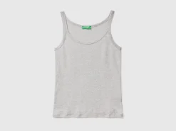 Light gray pure cotton tank top