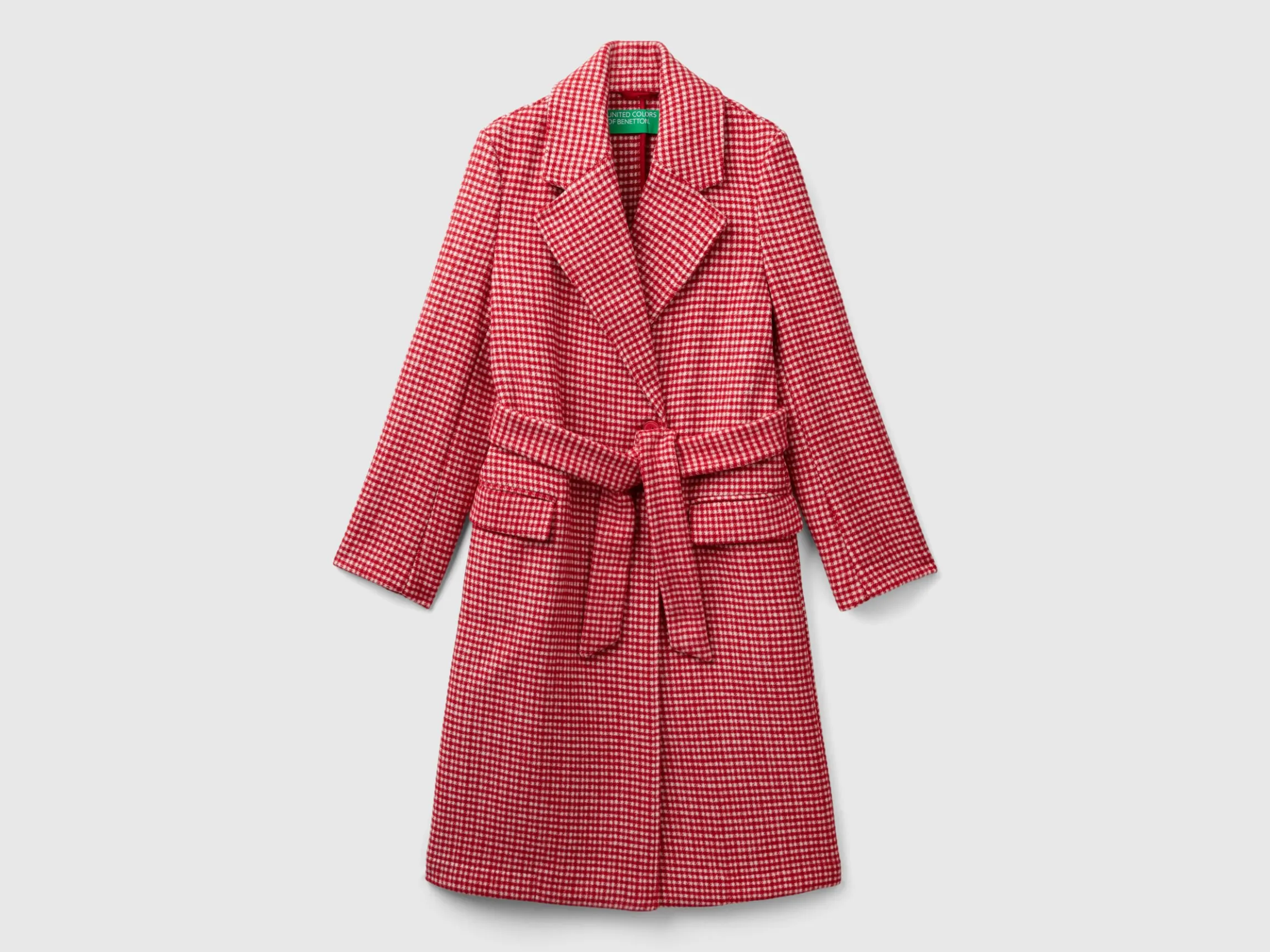 Lightweight houndstooth coat