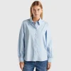 Lightweight shirt in pure cotton