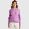 Lilac sweater in pure cashmere