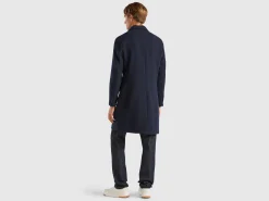 Lined coat in wool blend