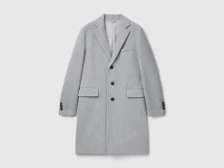 Lined coat in wool blend