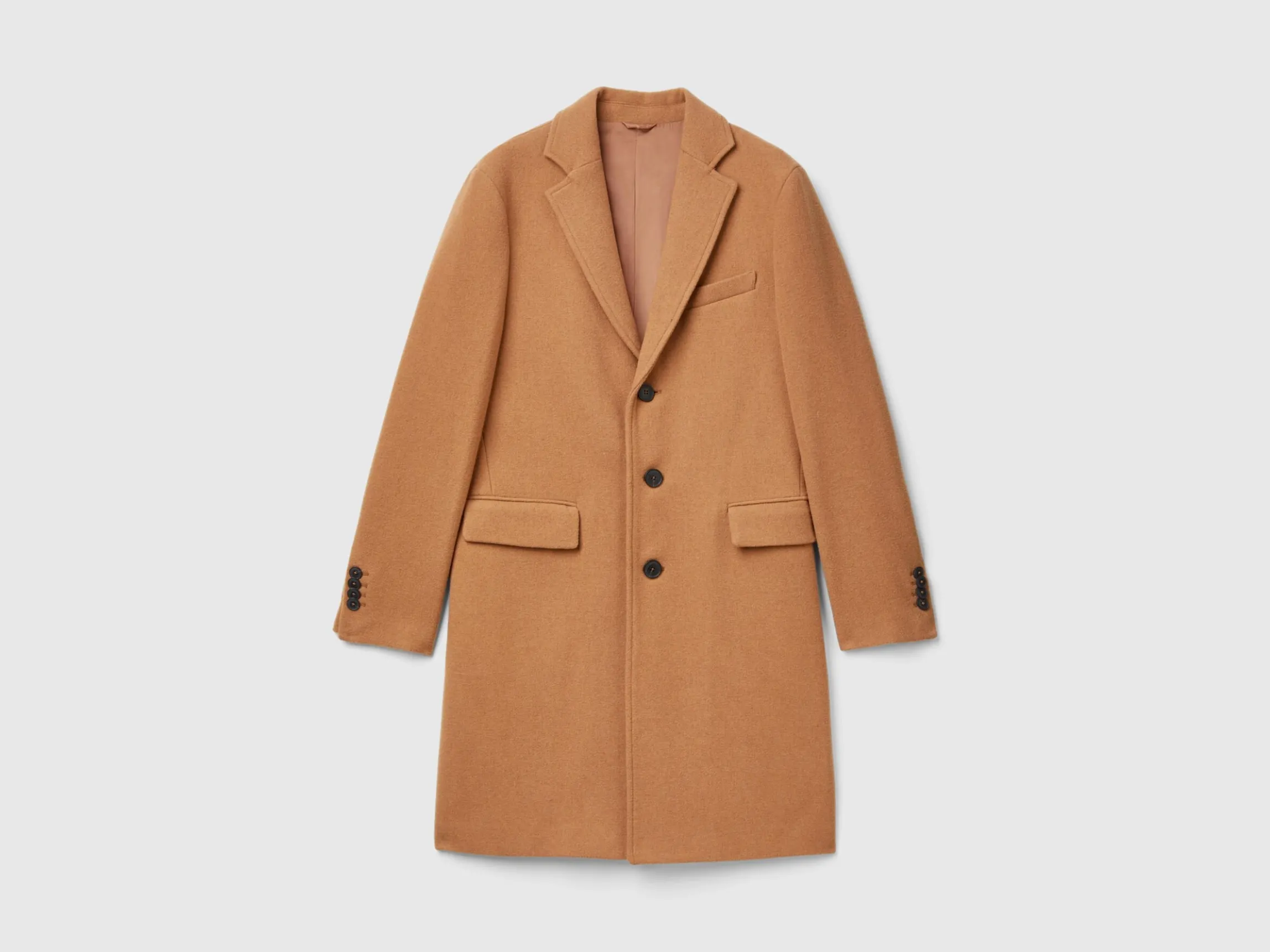 Lined coat in wool blend