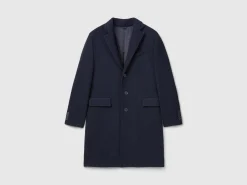 Lined coat in wool blend