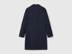 Lined coat in wool blend