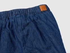 Lined trousers in chambray
