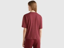 Linen blend cardigan-style t-shirt