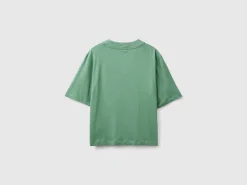 Linen blend cardigan-style t-shirt