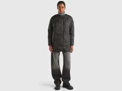 Long bomber jacket in nylon